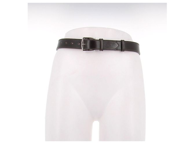 Hermès Cinturón 'Étrivière' de cuero marrón Castaño - vista 2