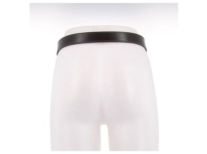 Hermès Cinturón 'Étrivière' de cuero marrón Castaño - vista 3