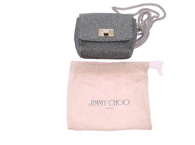 Jimmy Choo Clutch argentata brillante Argento - vista 8