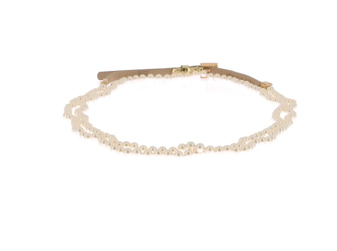 Chanel Gürtel in Gold mit weißen Perlen Golden - Ansicht 2