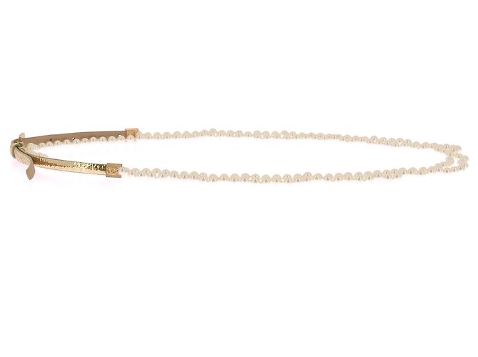 Chanel Gürtel in Gold mit weißen Perlen Golden - Ansicht 4