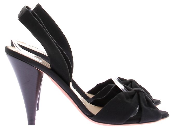 Oscar de la Renta Sandali neri in pelle con nodi Nero - vista 2