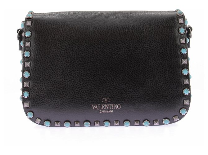 Valentino Garavani Bolso "Guitar Rockstud" negro de cuero - vista 2