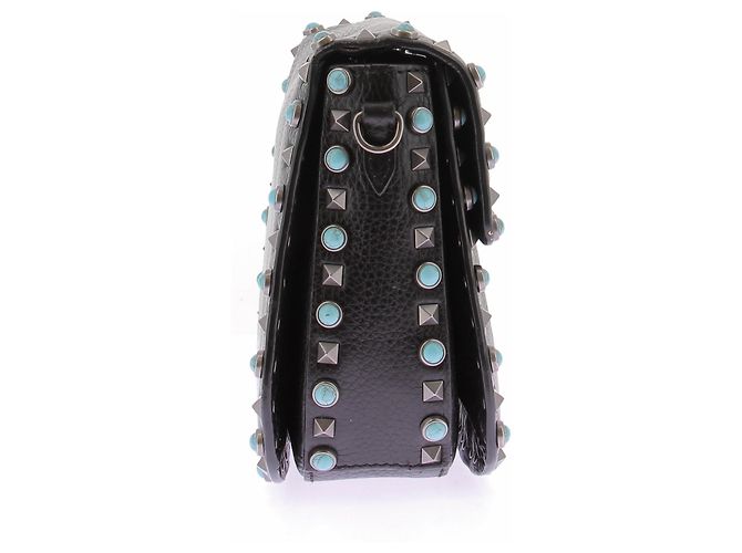 Valentino Garavani Bolso "Guitar Rockstud" negro de cuero - vista 3