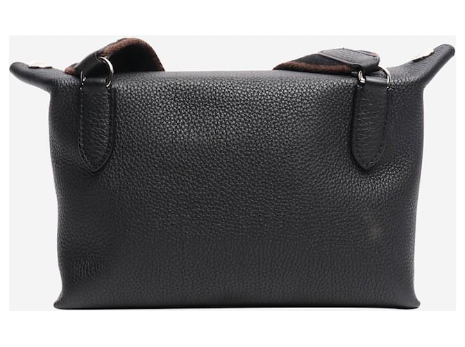 Hermès Borsa a tracolla Videpoches nera Nero - vista 3