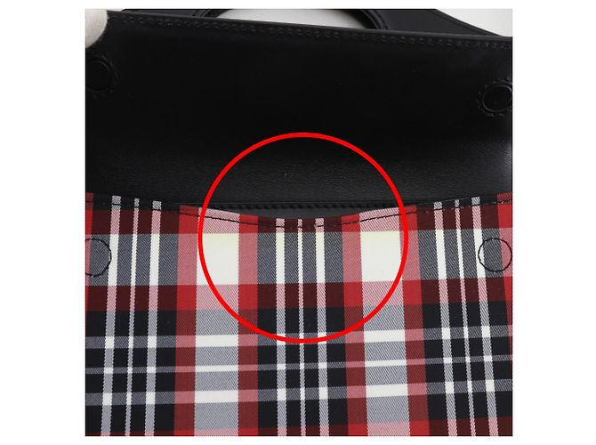 Burberry Mini Pocket Tasche Schwarz Rot - Ansicht 11