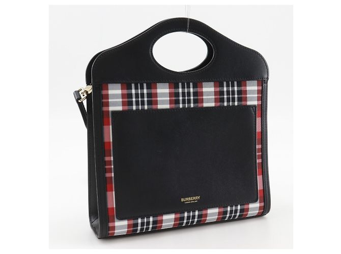 Burberry Mini Pocket Tasche Schwarz Rot - Ansicht 3