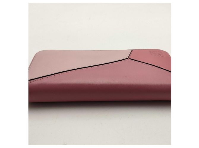Portafoglio Puzzle LOEWE in rosa e nero - vista 2