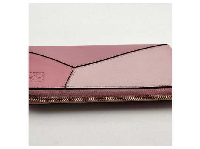 Portafoglio Puzzle LOEWE in rosa e nero - vista 5