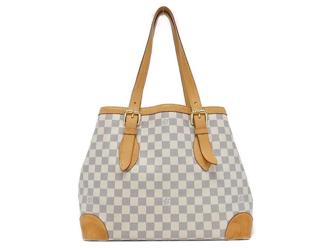 Borsa Hampstead MM Damier Azur di Louis Vuitton Bianco Blu - vista 2
