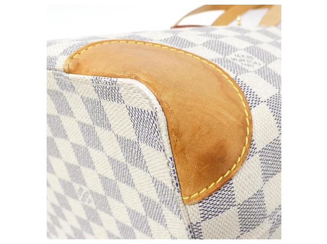 Borsa Hampstead MM Damier Azur di Louis Vuitton Bianco Blu - vista 3