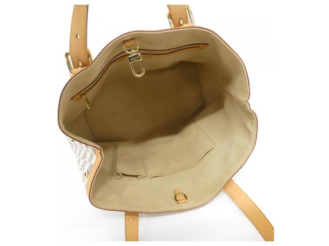Borsa Hampstead MM Damier Azur di Louis Vuitton Bianco Blu - vista 7