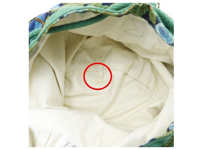 Borsa a Spalla Hermès con Stampa Botanica e di Uccelli Verde - vista 7