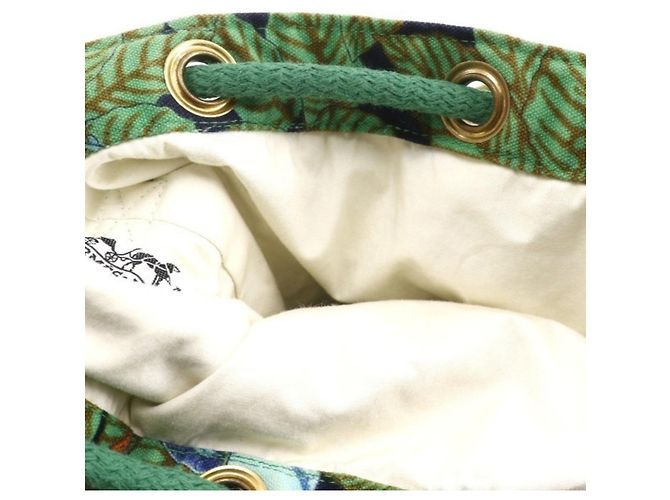Borsa a Spalla Hermès con Stampa Botanica e di Uccelli Verde - vista 8