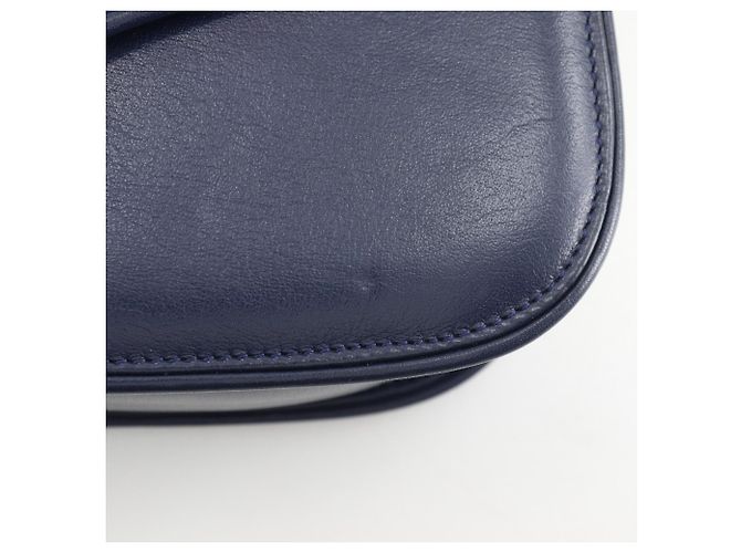 Bolsa de Ombro de Couro de Bezerro Vintage Gucci Azul marinho - vista 10