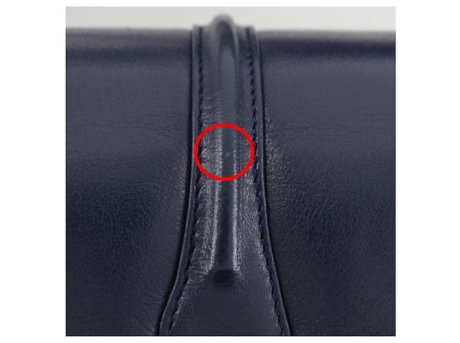 Bolsa de Ombro de Couro de Bezerro Vintage Gucci Azul marinho - vista 12