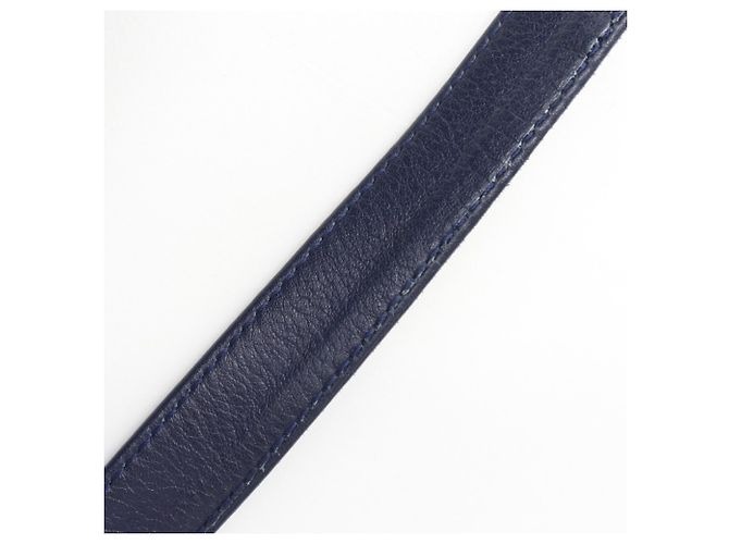 Bolsa de Ombro de Couro de Bezerro Vintage Gucci Azul marinho - vista 17