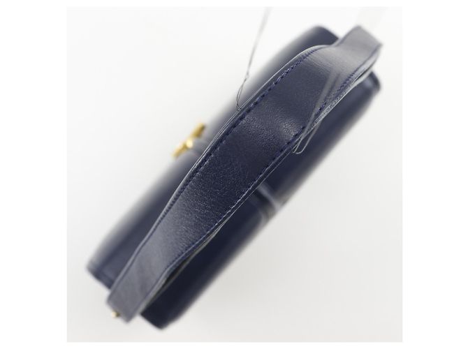 Bolsa de Ombro de Couro de Bezerro Vintage Gucci Azul marinho - vista 5