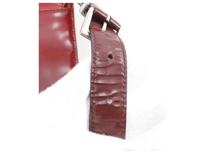 Prada Gradient Emaille Rote Schultertasche A5 mit Klappe - Ansicht 14