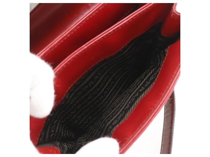 Prada Gradient Emaille Rote Schultertasche A5 mit Klappe - Ansicht 6