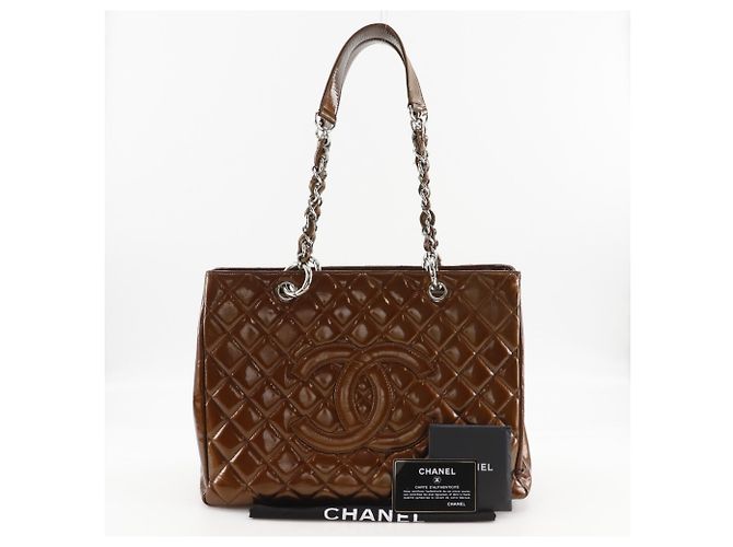 CHANEL Grand Shopping Tote Matelasse Bronze - view 20