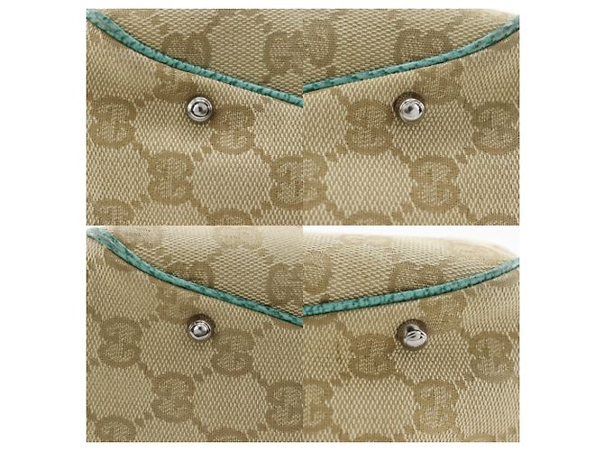 Gucci GG Canvas Tote Bag Beige Grün - Ansicht 10