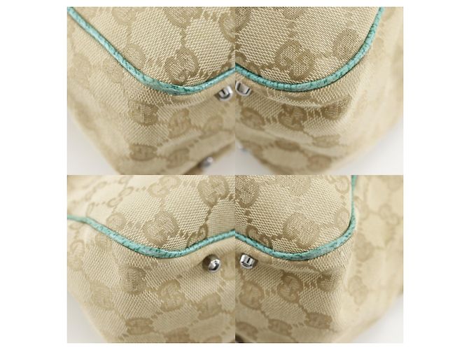 Gucci GG Canvas Tote Bag Beige Grün - Ansicht 4