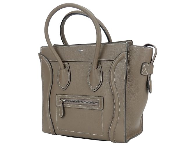 Céline Borsa Tote Celine Micro Luggage Grigio - vista 3
