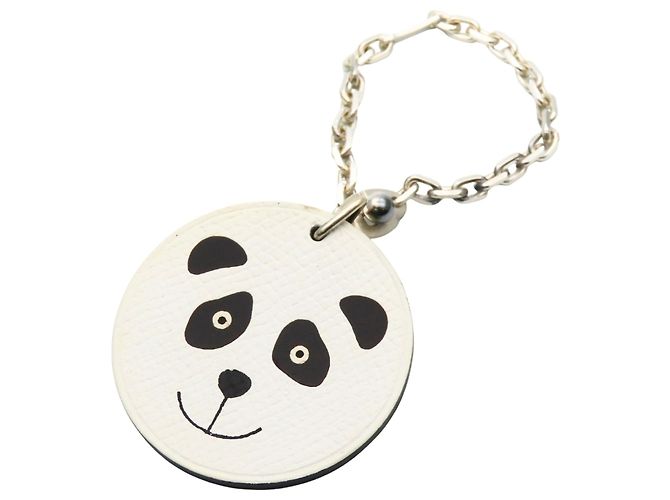 Charm per borsa con stampa panda di Hermès Nero Bianco - vista 2