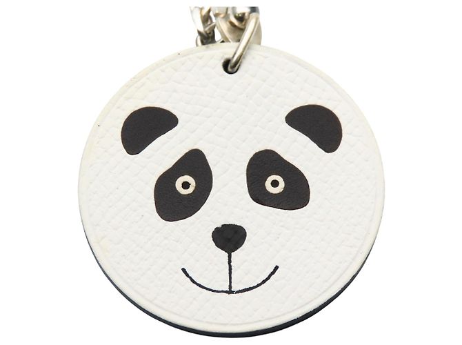 Charm per borsa con stampa panda di Hermès Nero Bianco - vista 3
