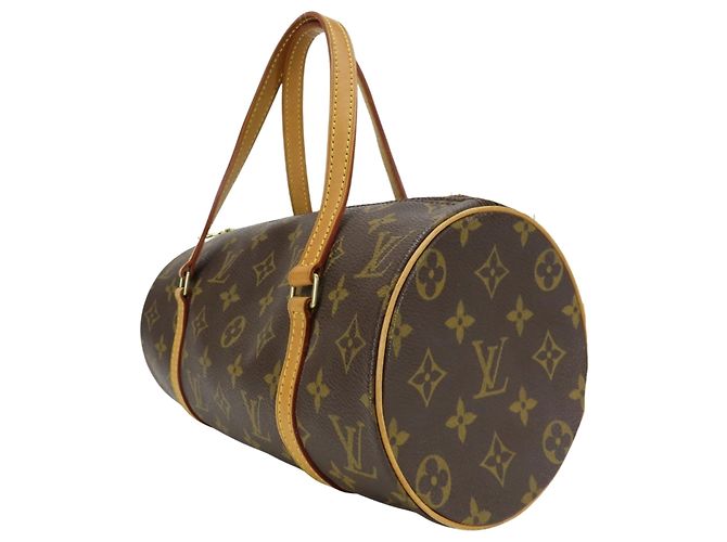 Borsa Louis Vuitton Papillon 26 Marrone Monogramma - vista 3