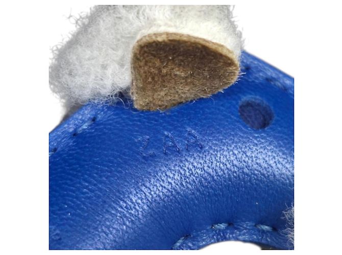 Hermès Portachiavi HERMES Buddy in blu e bianco - vista 8