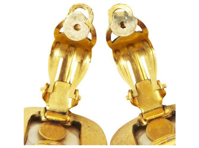 Orecchini a clip in oro Chanel Coco Mark Bianco D'oro - vista 6