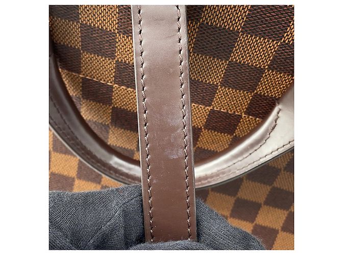 Borsa a mano Bowling Kensington Damier Ebene Louis Vuitton Marrone Beige - vista 15