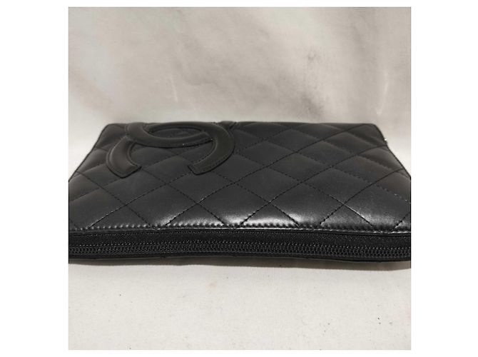 Chanel Cambon Lang Wallet Schwarz Pink - Ansicht 2