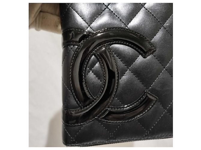 Chanel Cambon Lang Wallet Schwarz Pink - Ansicht 4
