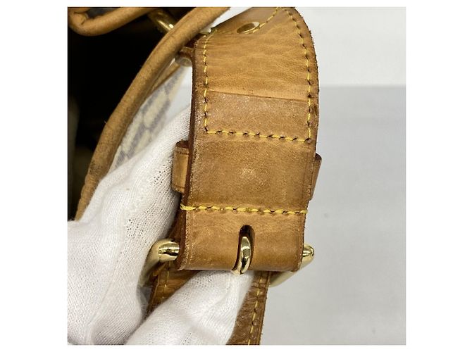 Borsa a Spalla Galliera GM Damier Azur di Louis Vuitton Bianco - vista 10