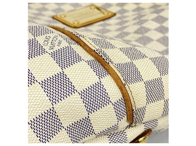 Borsa a Spalla Galliera GM Damier Azur di Louis Vuitton Bianco - vista 11