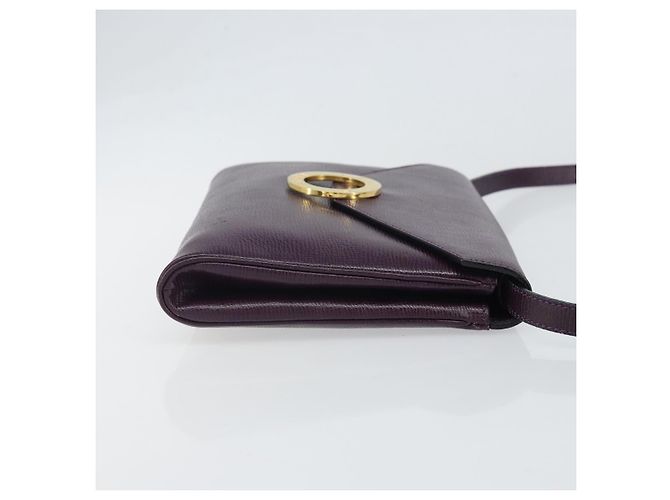 Céline Borsa a spalla in pelle con logo circolare Celine Porpora - vista 3