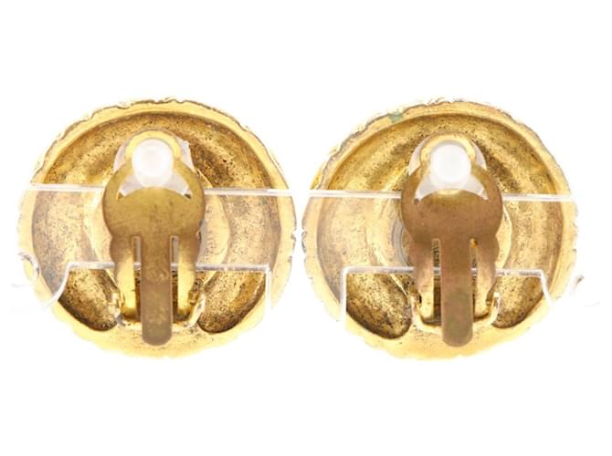 Orecchini a clip vintage Chanel Coco Mark D'oro - vista 3