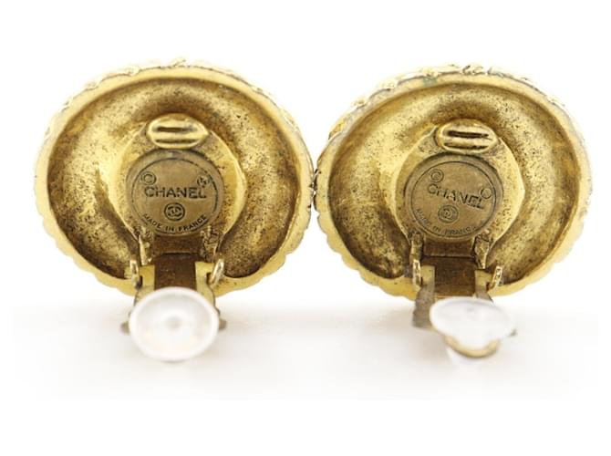 Orecchini a clip vintage Chanel Coco Mark D'oro - vista 4