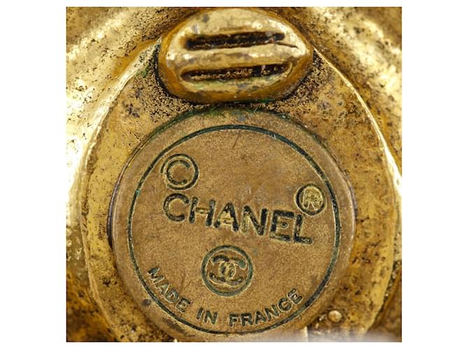 Orecchini a clip vintage Chanel Coco Mark D'oro - vista 8