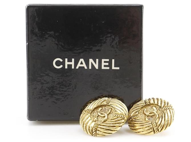Orecchini a clip vintage Chanel Coco Mark D'oro - vista 9