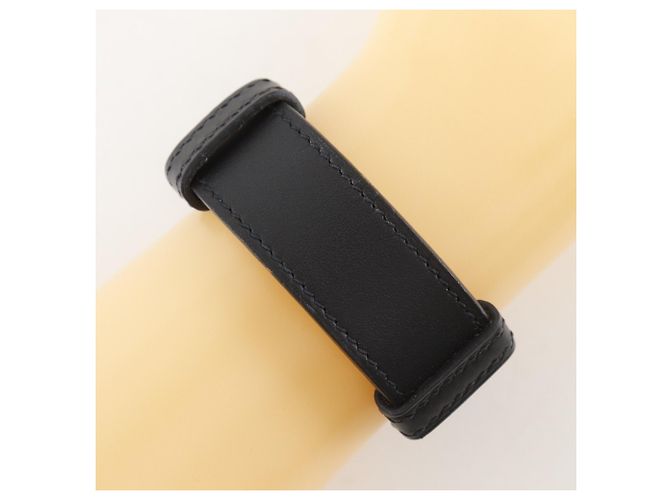 Bracciale in pelle Chamonix Hermès Nero - vista 3
