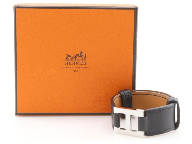 Bracciale in pelle Chamonix Hermès Nero - vista 8