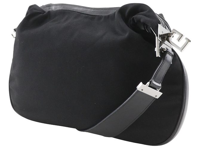 Gucci Nylon Canvas Schultertasche Schwarz - Ansicht 2