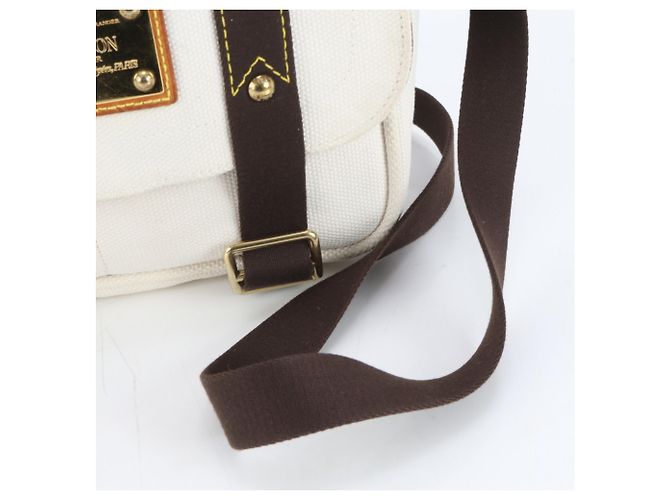 Borsa a Spalla Louis Vuitton Antigua Besas PM Ecru Crudo - vista 2