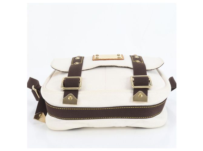 Borsa a Spalla Louis Vuitton Antigua Besas PM Ecru Crudo - vista 5