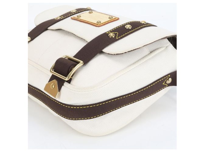 Borsa a Spalla Louis Vuitton Antigua Besas PM Ecru Crudo - vista 6