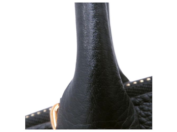 Borsa a mano in pelle PM City Steamer Louis Vuitton Nero Rosso - vista 14